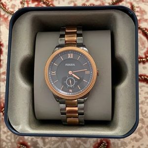 Rose gold/ stainless steel fossil watch